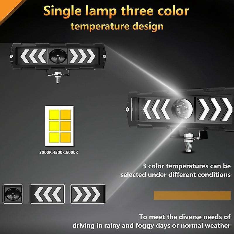 6 Inch Led Light Bar Offroad Driving Running Working Light Fog Lamps Spotlights for Truck Atv Suv U
