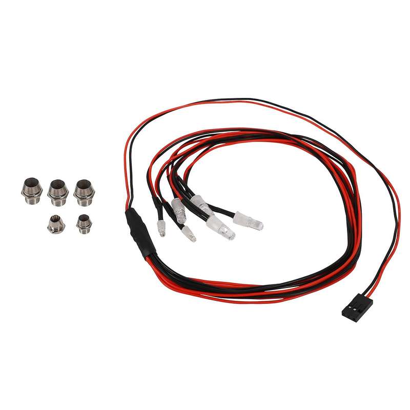 6 LED Light Kit 2 White 2 Red 2 Blue for 1/10 1/8 Traxxas SCX10 D90 HPI RC Car