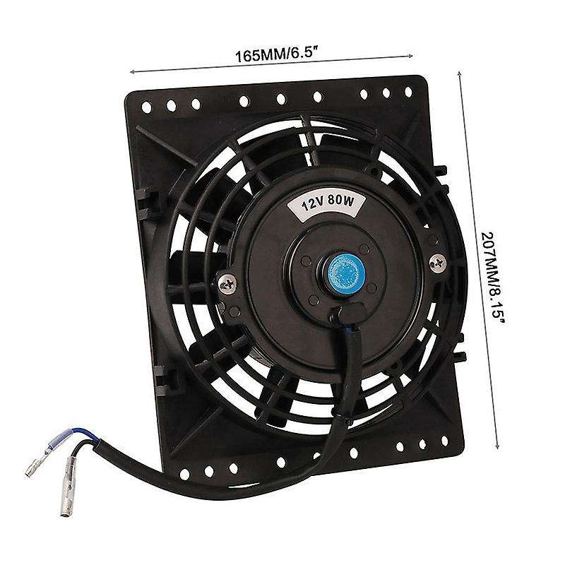 6 Inch Slim 650cfm Radiator Cooling Fans Universal Slim Pull 12v 80w Direct Replacement Electric Fa