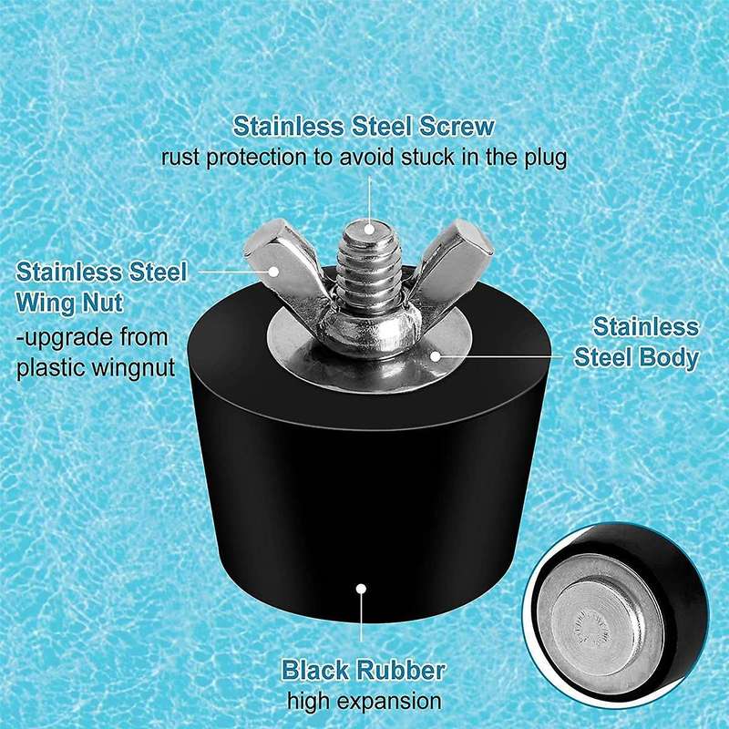 6 Pack 3 Size Pool Winterizing Plug for Swimming Pool Holes,expansion Plugs for Above Ground Pool S