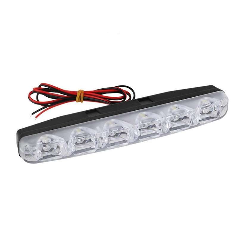 6 LED Super Bright Daytime Running Lights Car Center Grille Decorative Lights for General Car Light
