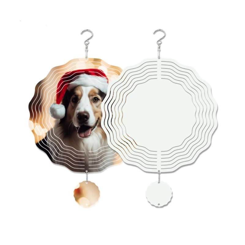 6 Pack 10 Inch Sublimation Wind Spinner Blanks 3d Wind Spinners for Yard and Ornaments Hanging Deco