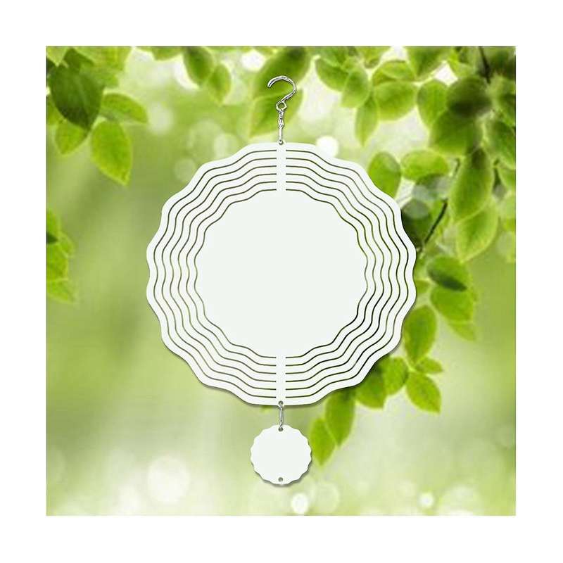 6 Pack 10 Inch Sublimation Wind Spinner Blanks 3d Wind Spinners for Yard and Ornaments Hanging Deco