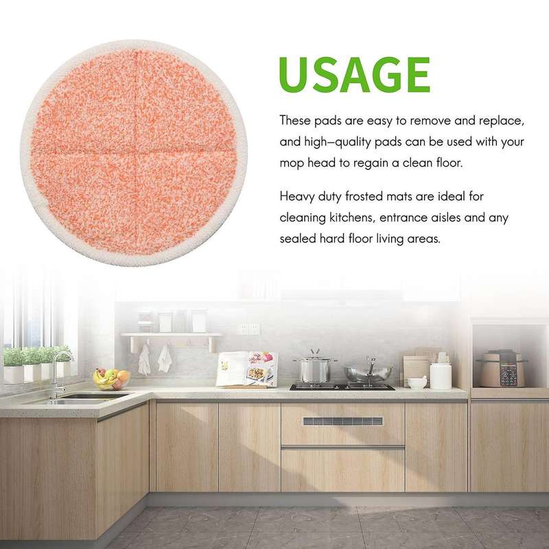 6 Pack 2124,2039a,2307,23157,20391,20399 Replacement Mop Pads Compatible with for Spinwave Hard Mop