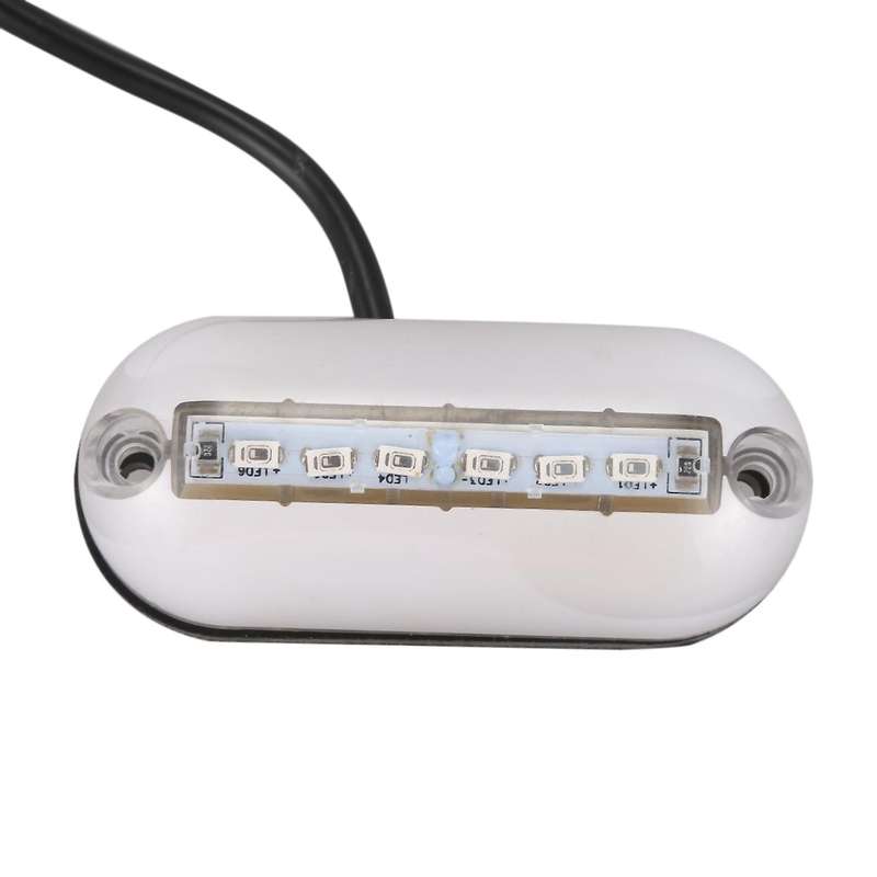 6 Led Underwater Fishing Light 12V Boat Night Light Water Landscape Lighting for Marine Boat