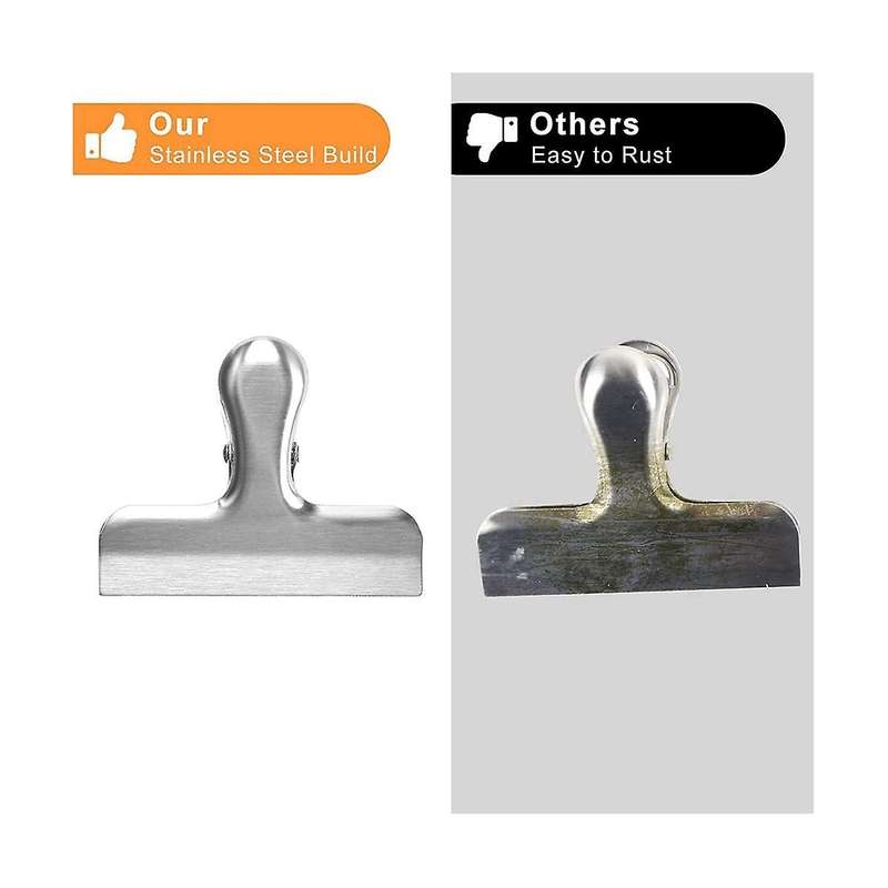 6 Pack Bag Clips,chip Clips Bag Clips Food Clips,stainless Steel Chip Clip, Tight Seal Kitchen Clip