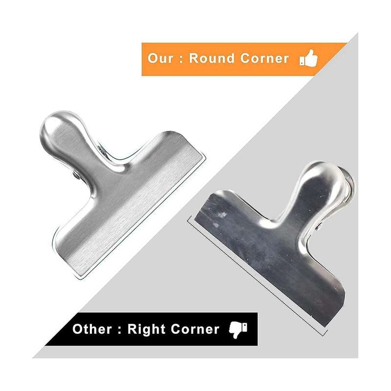 6 Pack Bag Clips,chip Clips Bag Clips Food Clips,stainless Steel Chip Clip, Tight Seal Kitchen Clip