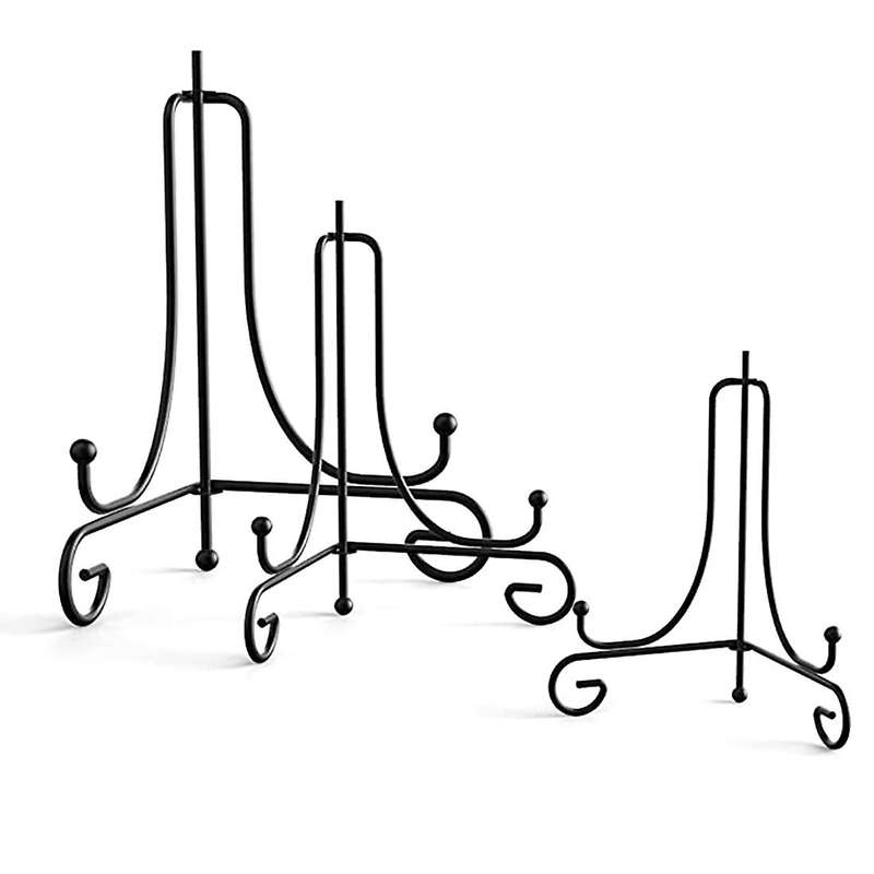 6 Pack 3 Sizes Picture Easels for Display, Plate Holder Table Stands for Tabletop,Plates(4, 6, 8 Inc