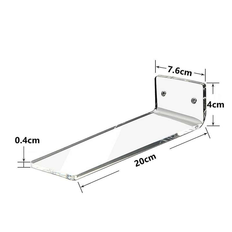 6 Pack Acrylic Floating Sneaker Shelves Clear Shoe Display Stand for Display Collectible Shoe&Sneak