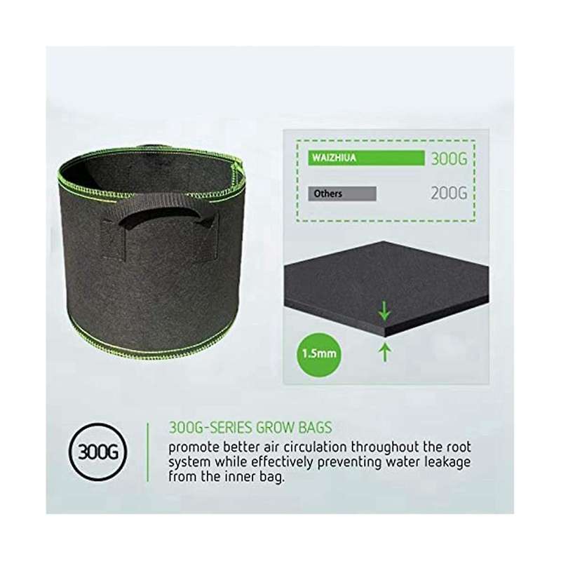 6 Pack Breathable Nonwoven Plant Grow Bags with Handles for Vegetables Flowers Vanilla Strawberry