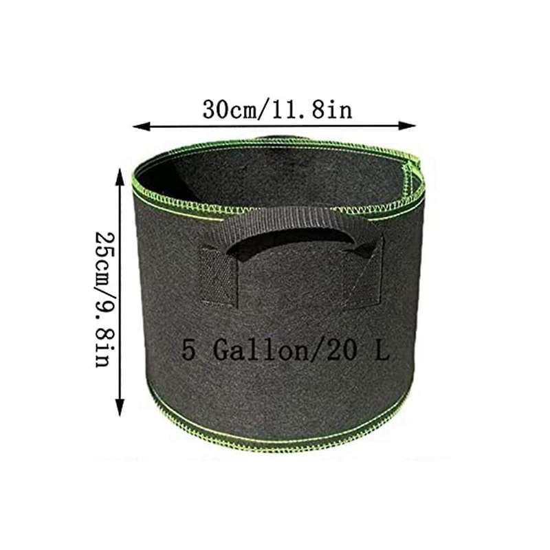 6 Pack Breathable Nonwoven Plant Grow Bags with Handles for Vegetables Flowers Vanilla Strawberry