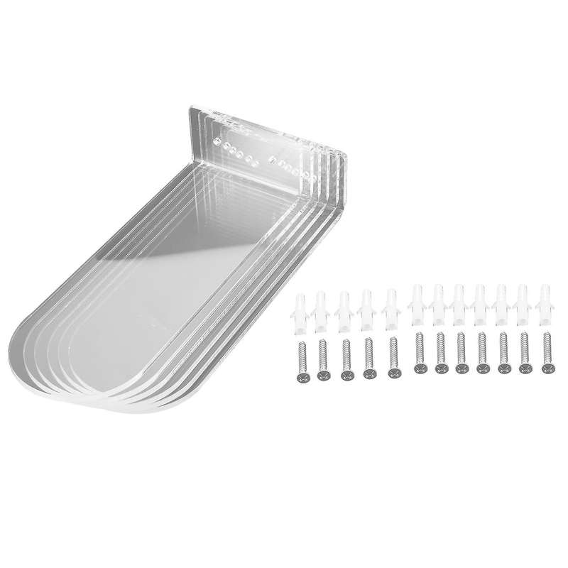 6 Pack Floating Shoe Shelves,transparent Acrylic Wall Mounted Shoe Display Shelves,for Display Colle