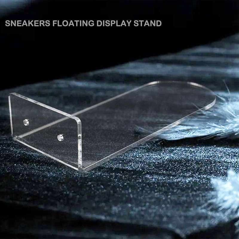 6 Pack Floating Shoe Shelves,transparent Acrylic Wall Mounted Shoe Display Shelves,for Display Colle