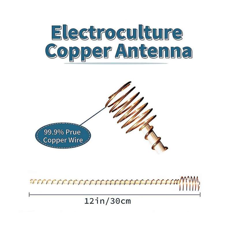 6 Pack Electroculture Gardening Copper Coil Antennas for Growing Garden Plants Vegetables with Elect
