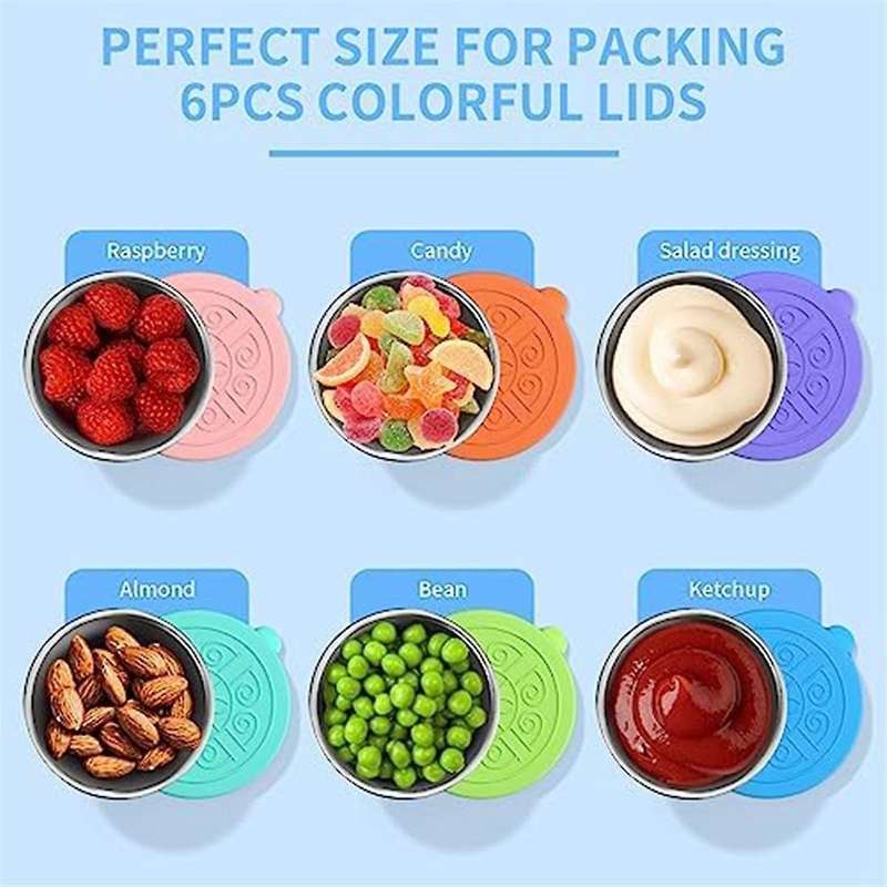 6 Pack Salad Dressing Container to Go, 40Ml Reusable Small Condiment Containers with Lids, Leakproof