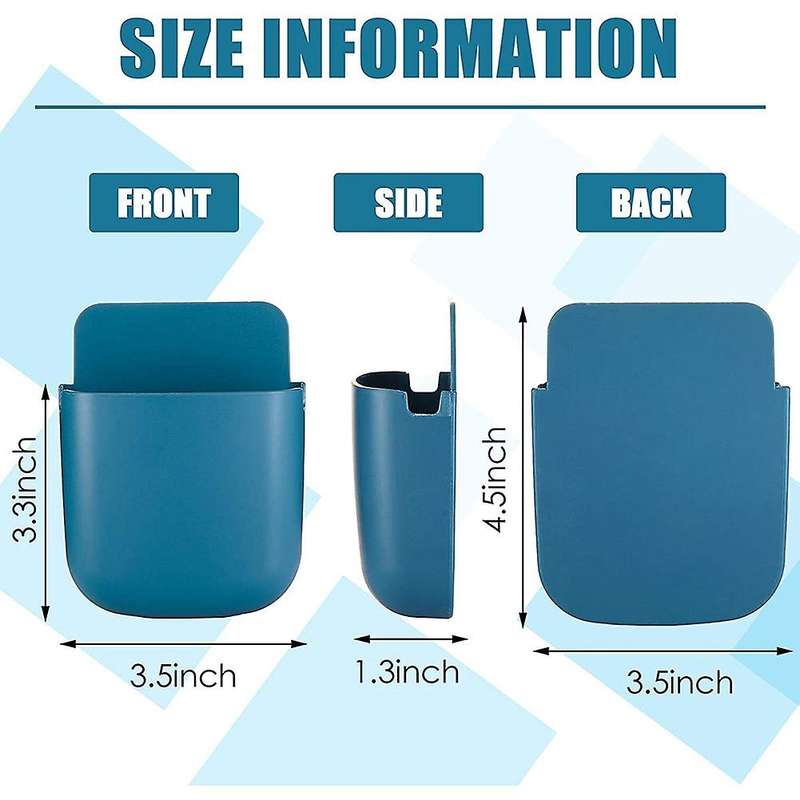 6 Pack Self-Adhesive Wall Beside Mount Remote Control Phone Pencil Glasses Multi-Functional Storage