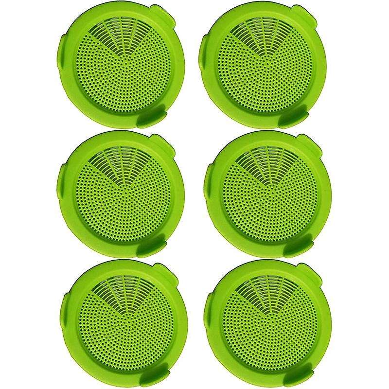 6 Pack Sprouting Jar Strainer Lids - Wide Mouth Jar Screen Sprouting Kit Lids - for Growing Bean, Br