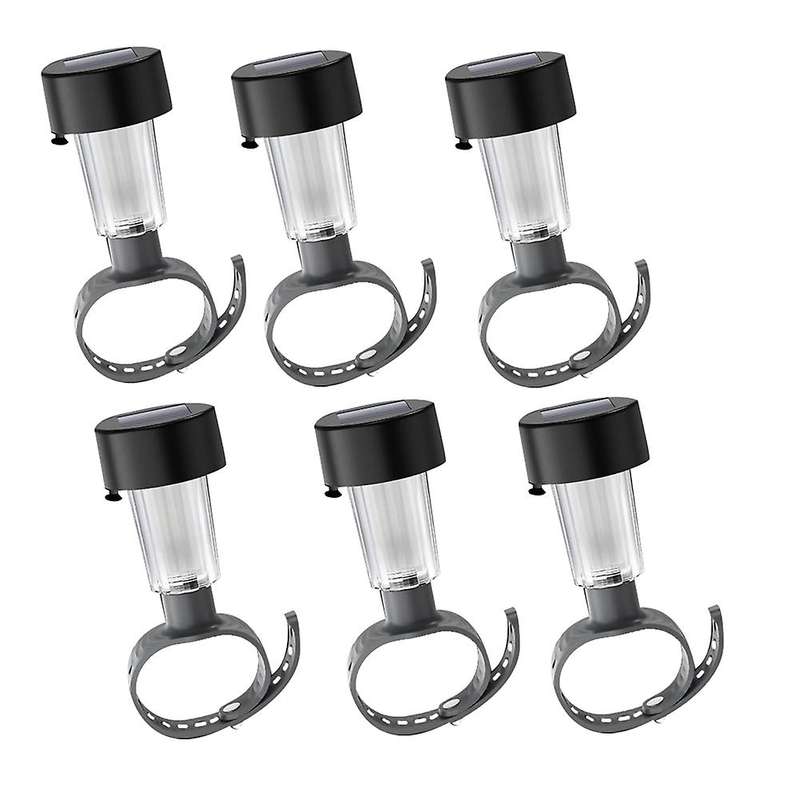 6 Pack Solar Pool Lights for Framed Above Ground Pools,Outdoor Swimming Pool Fence Decoration Access