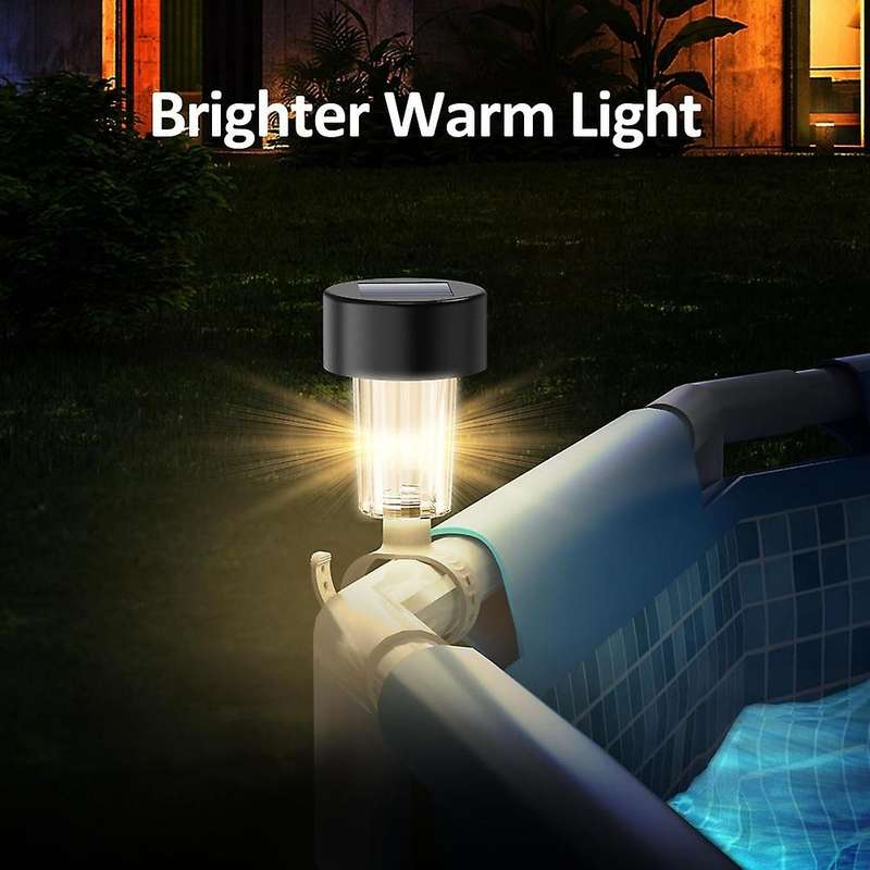 6 Pack Solar Pool Lights for Framed Above Ground Pools,Outdoor Swimming Pool Fence Decoration Access