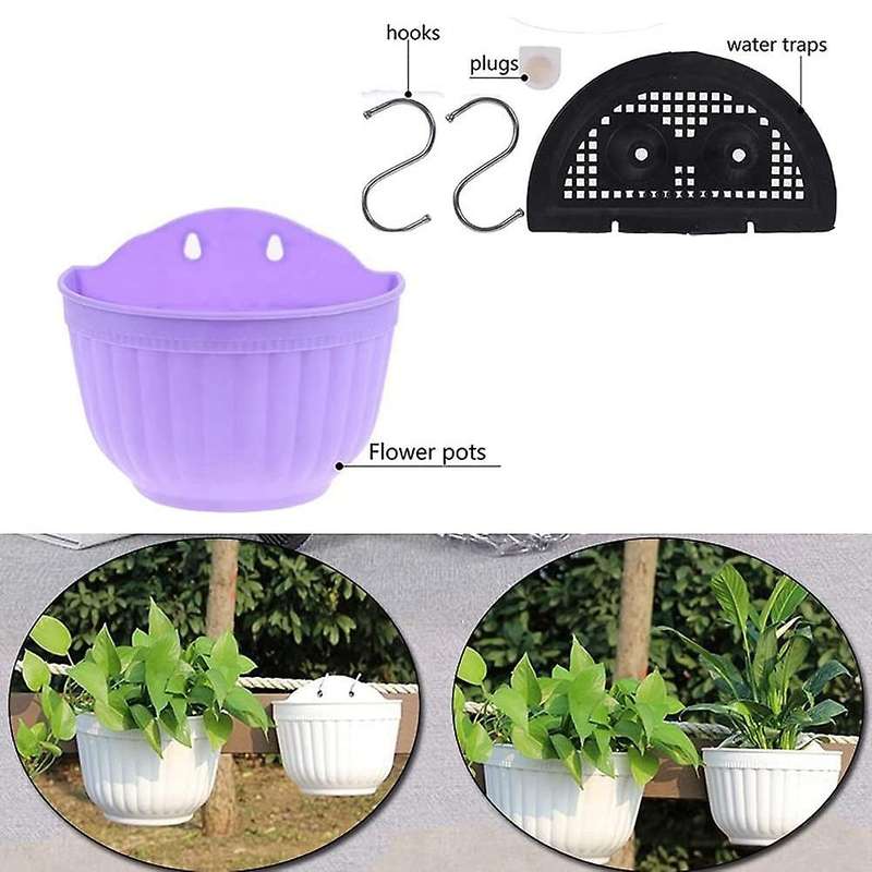6 Pack Wall Hanging Planter Pots Vertical Garden Window Hang Box Container for Plants Flowers Herbs