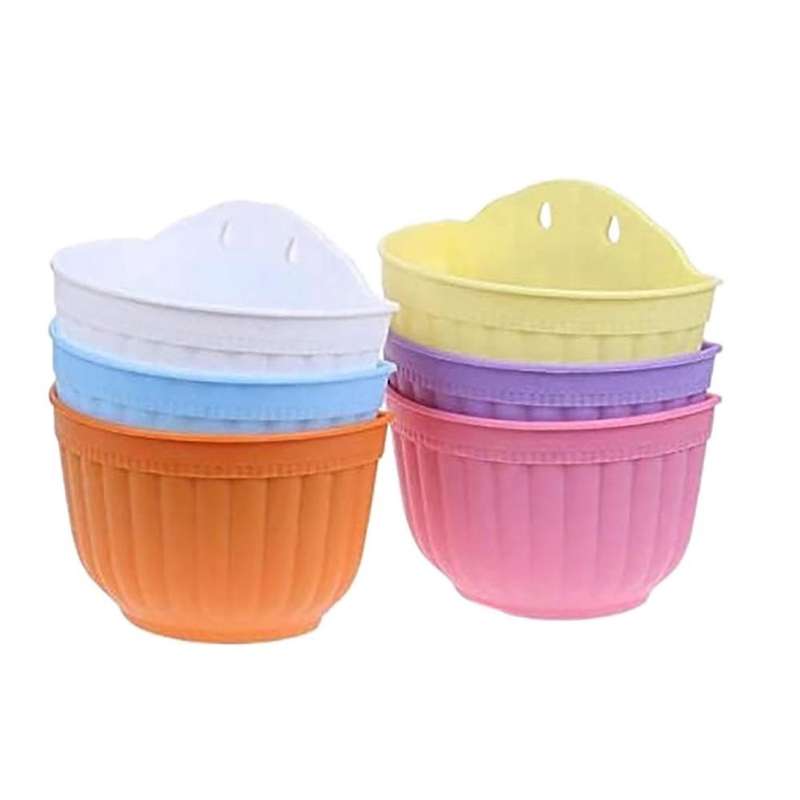 6 Pack Wall Hanging Planter Pots Vertical Garden Window Hang Box Container for Plants Flowers Herbs