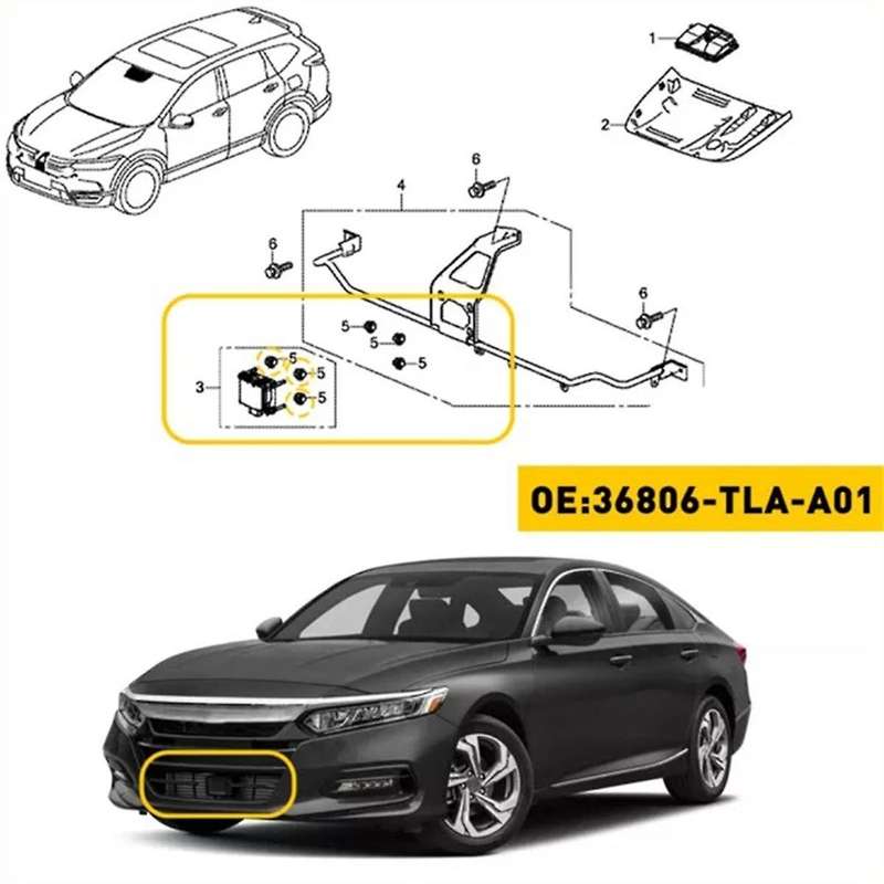 6 Pcs ACC Radar Alignment Mounting Clips Buckle for Accord -V Interior Accessories 36806-TLA-A01