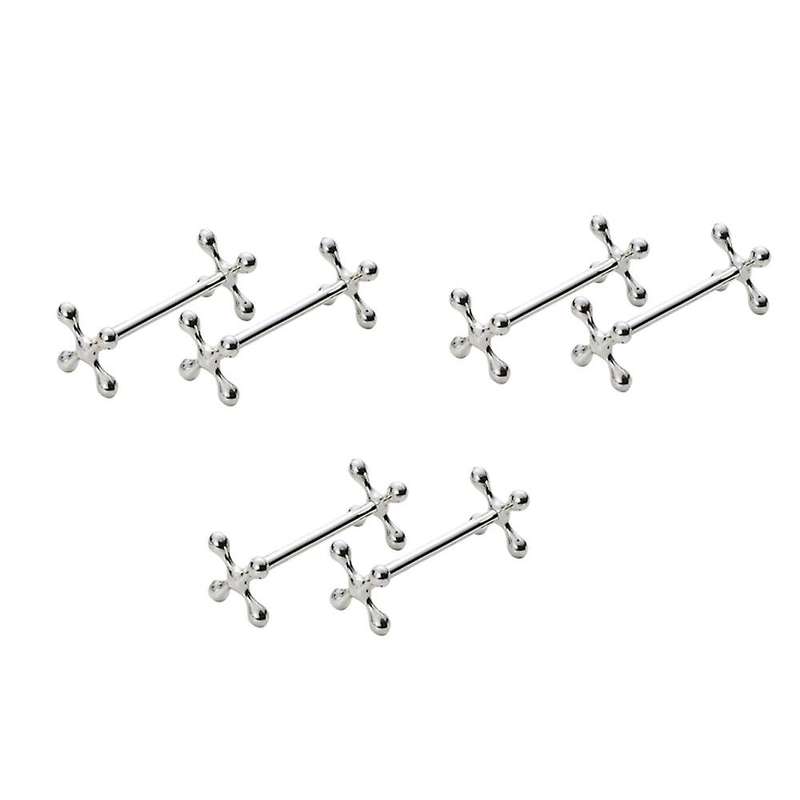 6 Pcs Alloy Chopsticks Rest Spoons Stand Forks Knives Holder Rack Stand Metal Craft Table Decoratio