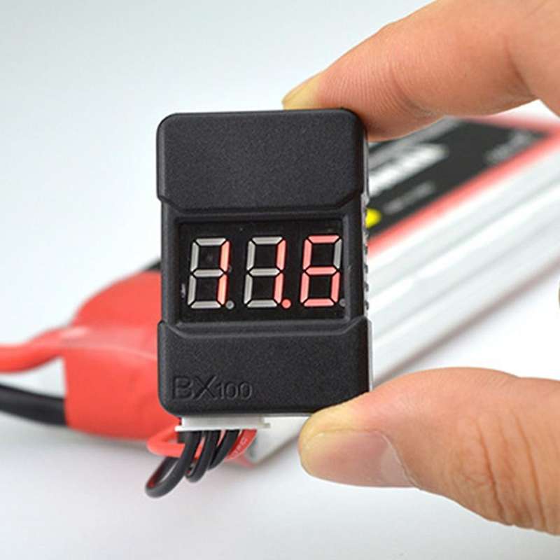 6 PCS BX100 1-8S Lipo Battery Voltage Tester/ Low Voltage Buzzer Alarm/ Battery Voltage Checker with