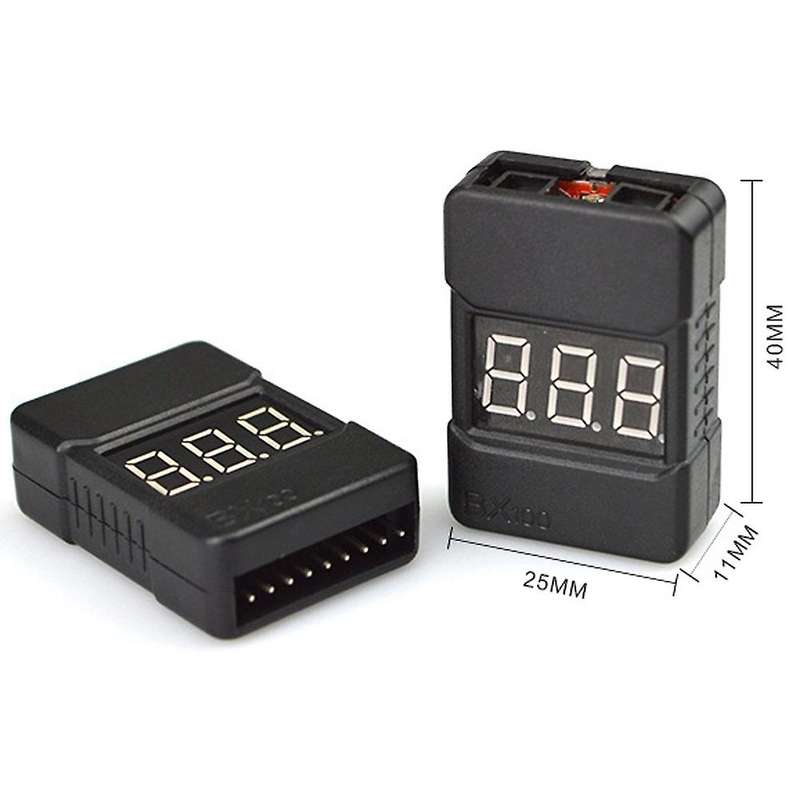 6 PCS BX100 1-8S Lipo Battery Voltage Tester/ Low Voltage Buzzer Alarm/ Battery Voltage Checker with