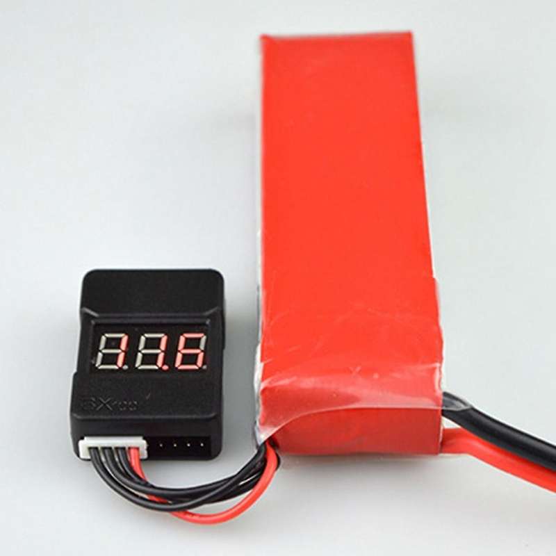 6 PCS BX100 1-8S Lipo Battery Voltage Tester/ Low Voltage Buzzer Alarm/ Battery Voltage Checker with