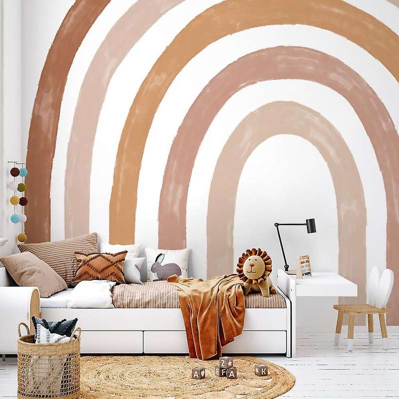 6 Pcs Big DIY Wall Stickers for Kids Room Decoration Rainbow Wall Decal Self Adhesive Film for Home