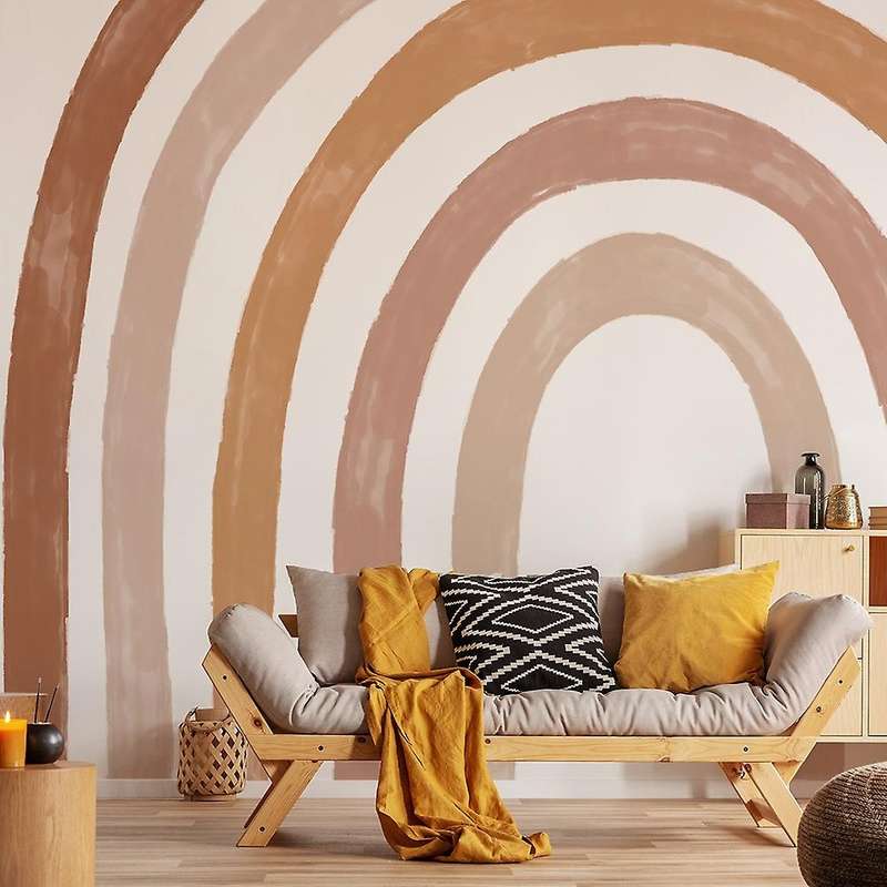 6 Pcs Big DIY Wall Stickers for Kids Room Decoration Rainbow Wall Decal Self Adhesive Film for Home