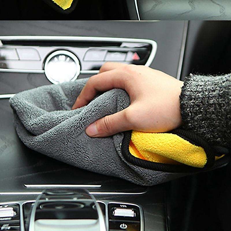 6 Pcs Car Wash Microfiber Towel Auto Cleaning Drying Cloth Hemming Super Absorbent 11.8X23.6.Inch