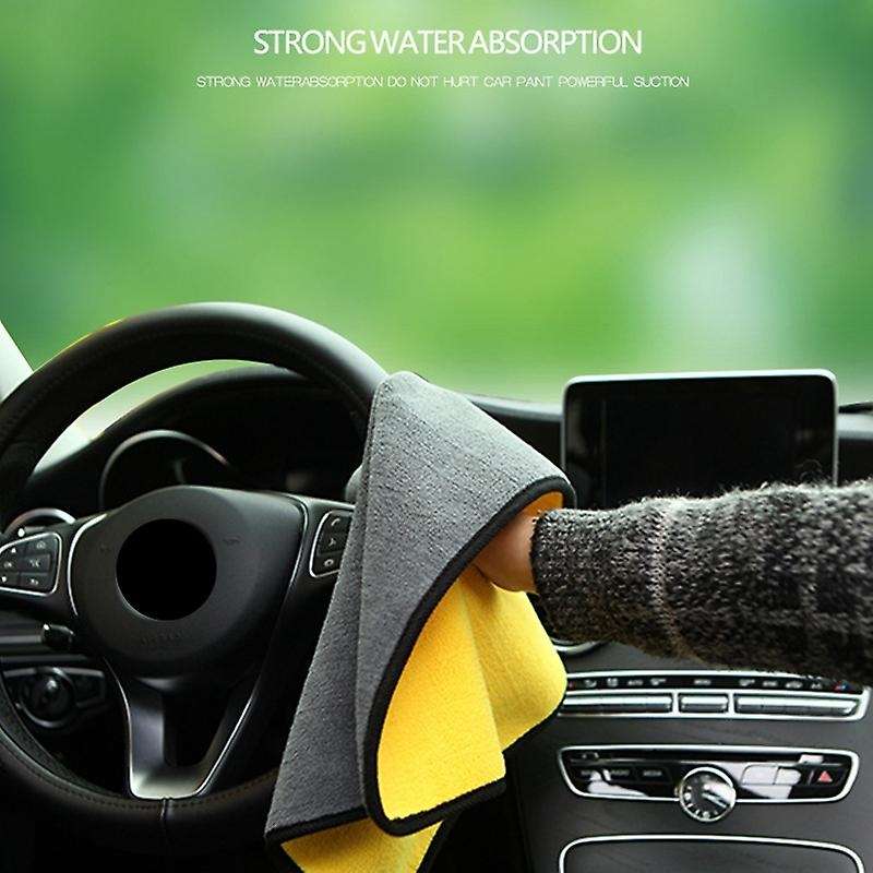 6 Pcs Car Wash Microfiber Towel Auto Cleaning Drying Cloth Hemming Super Absorbent 11.8X23.6.Inch