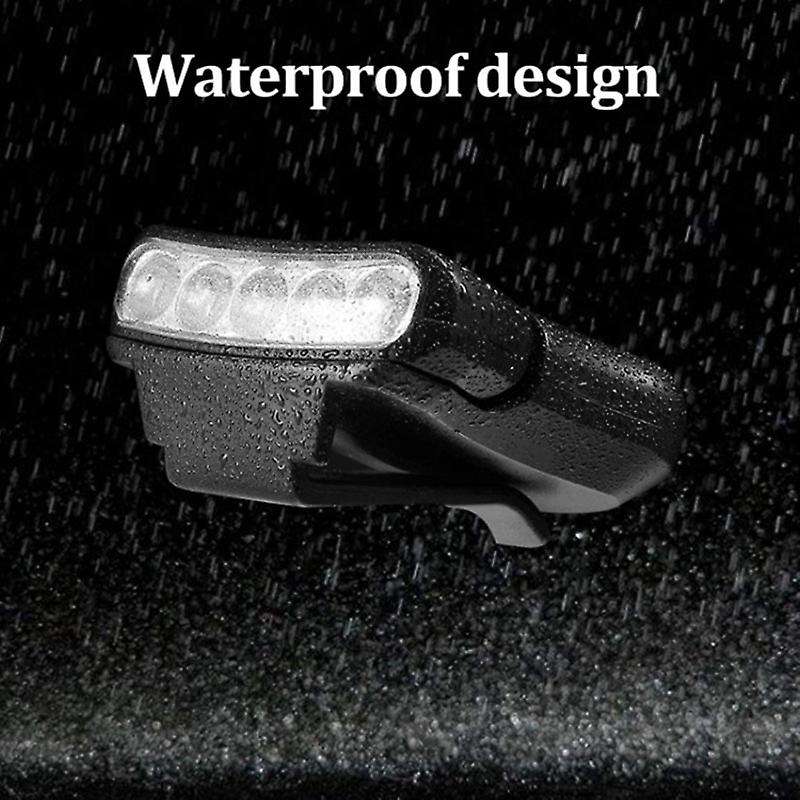 6 Pcs Clip Headlight 5LED Rotatable Cap Hat Light Headlight Waterproof Cap Visor Light for Hunting C