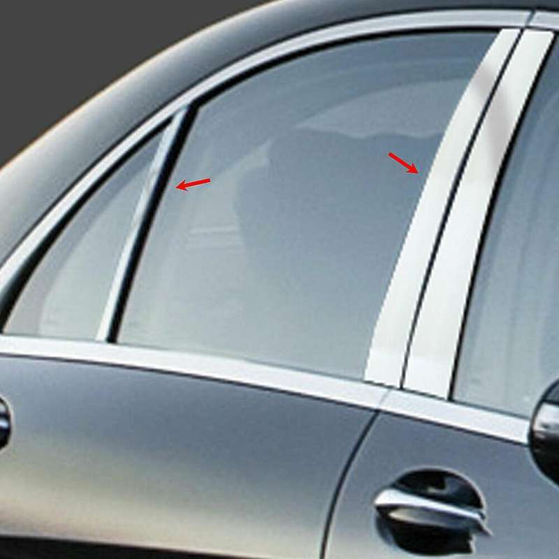 6 Pcs Car Window B Pillar Trim for S-Class W221 2007-2013