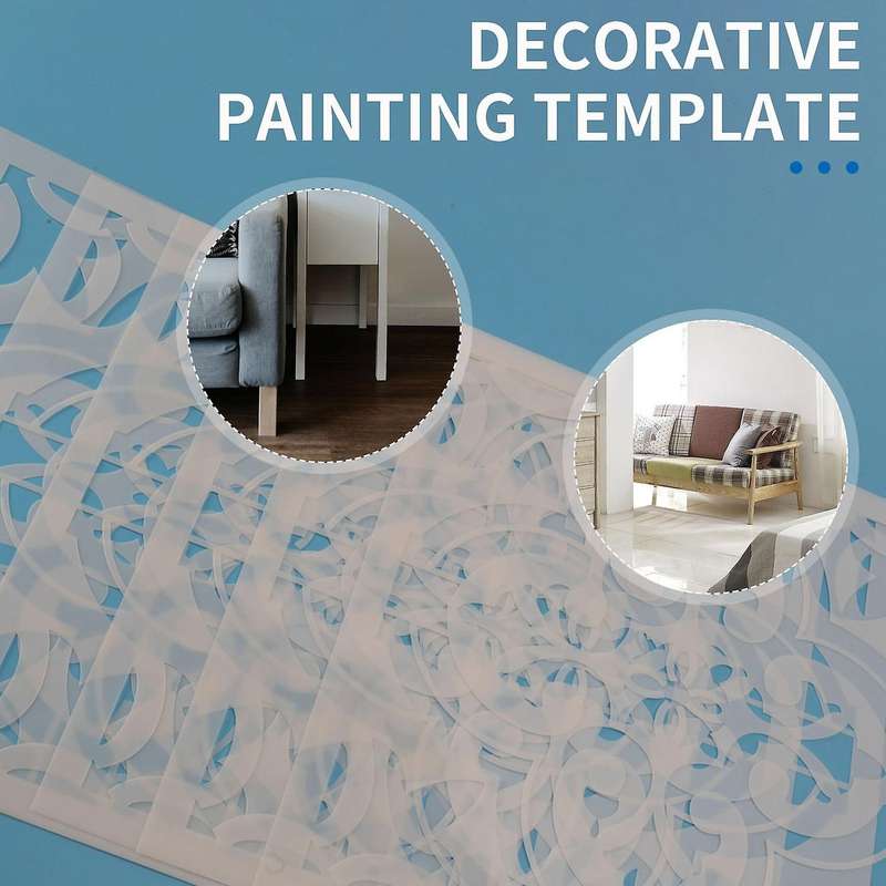 6 Pcs Diy Painting 30x30cm Vintage Flower Pattern Stencils Template for Tile Wall Floor Furniture P