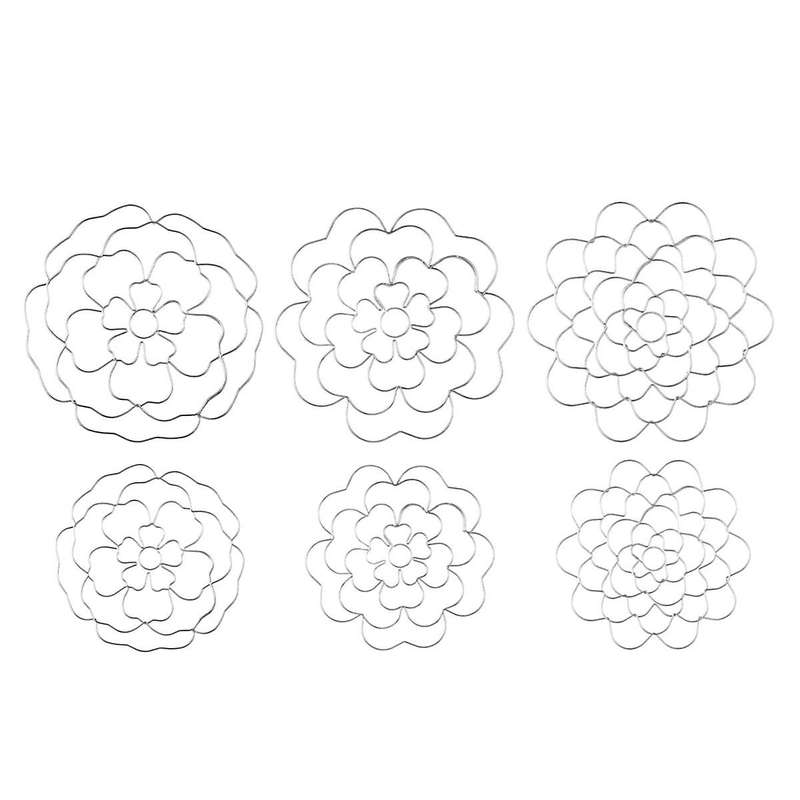 6 Pcs Flower Arrangement Holder Stainless Steel Flower Frog Flower Arranging Supplies Floral Grid Or