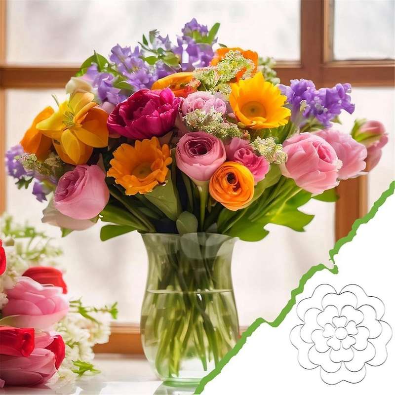 6 Pcs Flower Arrangement Holder Stainless Steel Flower Frog Flower Arranging Supplies Floral Grid Or