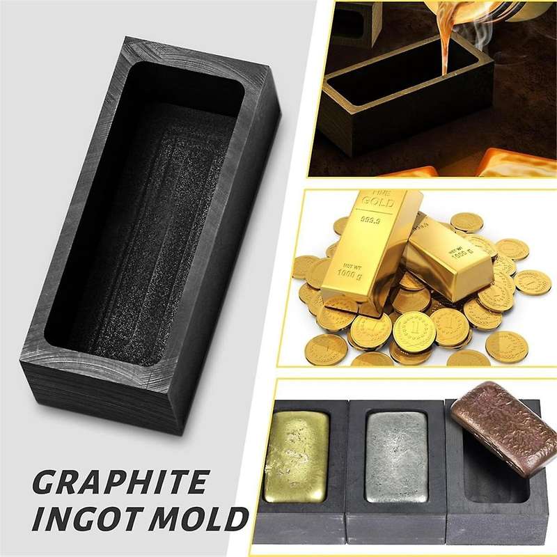 6 Pcs Graphite Casting Ingot Mold Casting MoldsGraphite Mold Smelting Mold for Casting Melting Refin