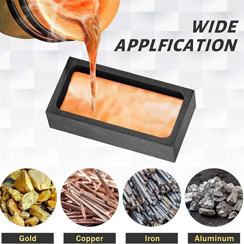 6 Pcs Graphite Casting Ingot Mold Casting MoldsGraphite Mold Smelting Mold for Casting Melting Refin