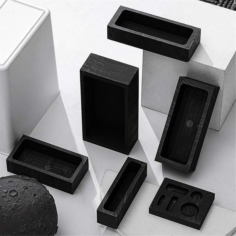 6 Pcs Graphite Casting Ingot Mold Casting MoldsGraphite Mold Smelting Mold for Casting Melting Refin