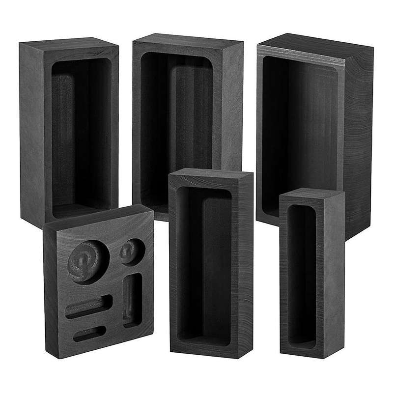 6 Pcs Graphite Casting Ingot Mold Casting MoldsGraphite Mold Smelting Mold for Casting Melting Refin