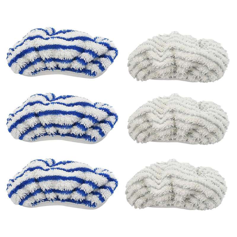 6 Pcs Microfibre Cloth Pads Replacement for Rowenta Clean&Steam ZR005801 Cleaner Accessory,Washable