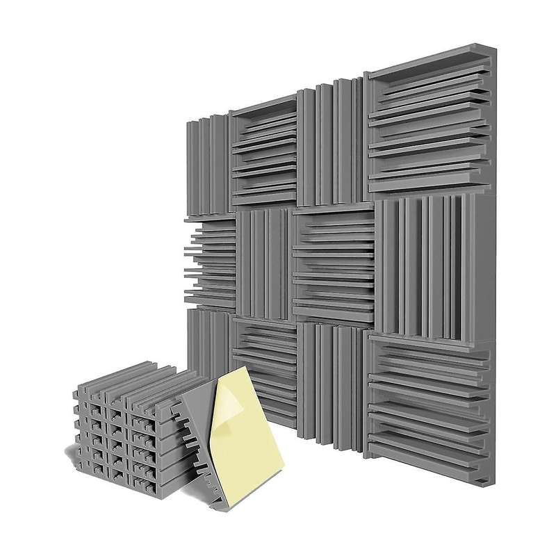6 Pcs Self-adhesive Acoustic Foam Panels,12 X 12 X 2 Inches Sound Absorbing Foam,recording Studio So