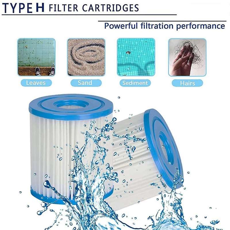 6 Pcs Pool Filter Cartridges Type H Replacement Swimming Pool Filter for H,330 ,29007E Hot Tub Filte