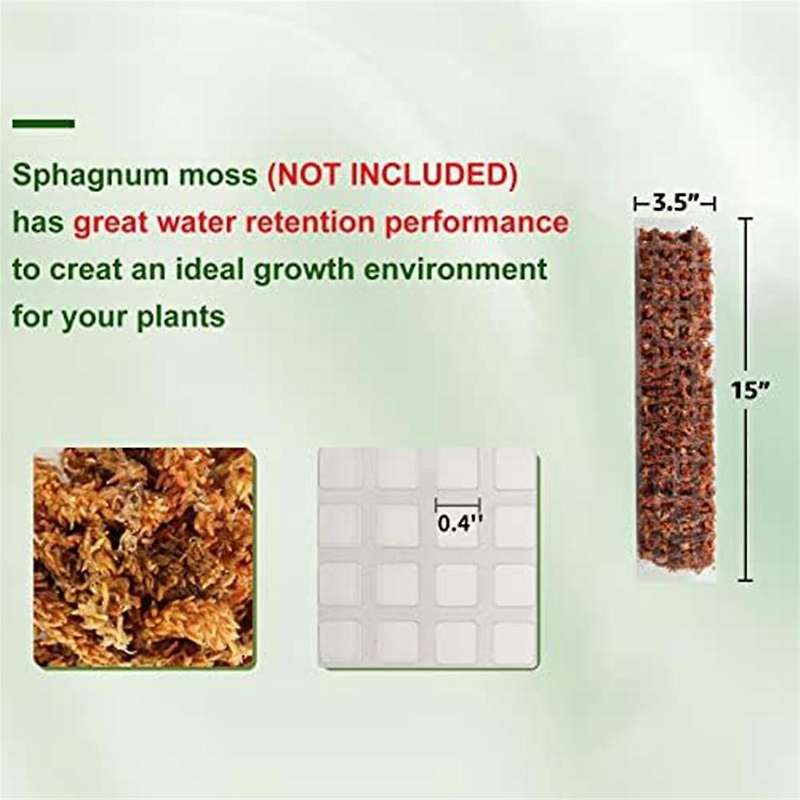 6 Pcs Plastic Moss Pole for Plants Monstera, Plant Poles for Climbing Plants, Plant Support for Indo