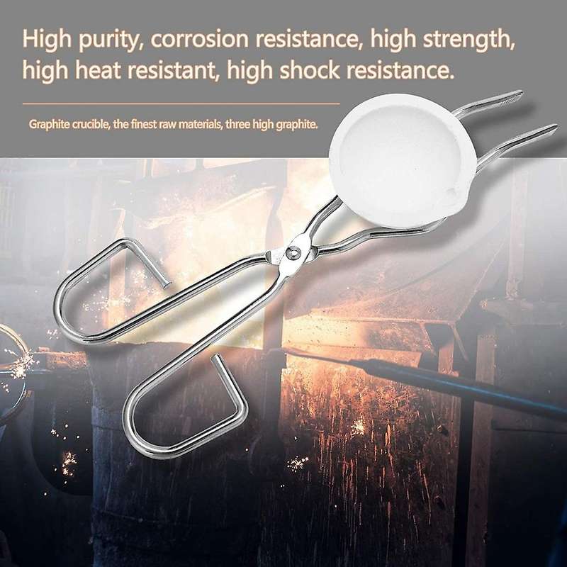 6 Pcs Torch Melting Silver Graphite Crucible Kit Graphite Crucible Ingot Mold Casting Tools Square G