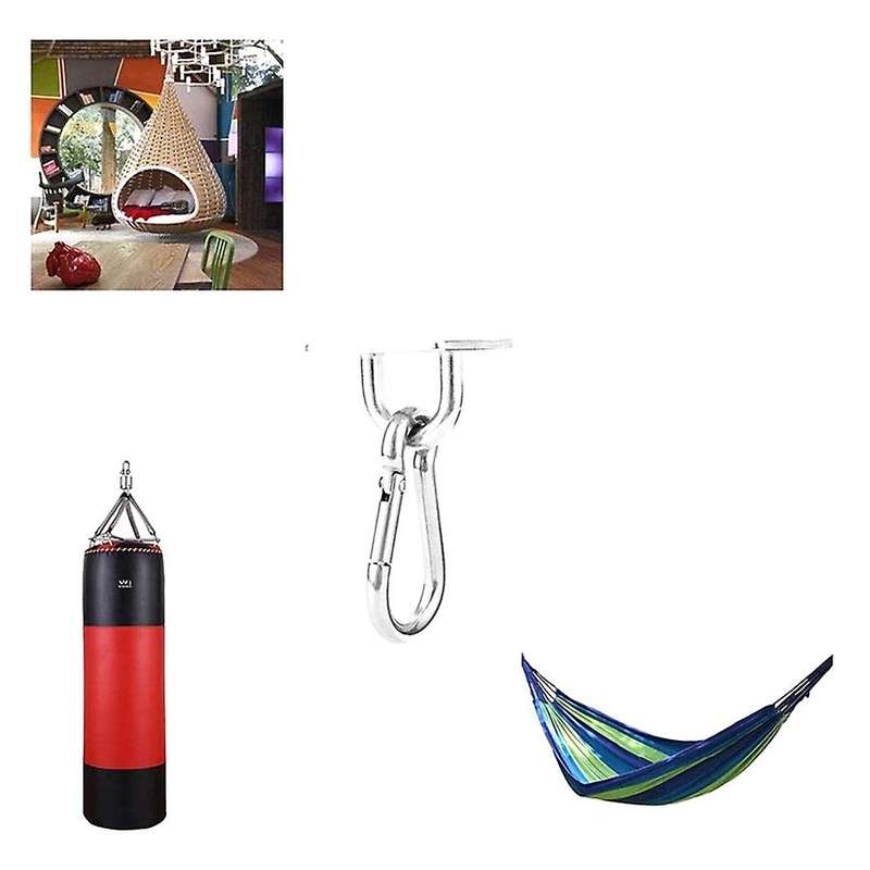 6 Pcs Suspended Ceiling Wall Mount U-Shaped Hooks Stainless Steel Heavy Duty Multi-Function Hammock