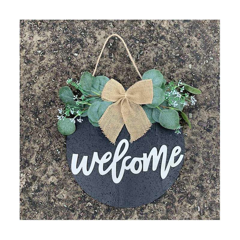 6 Pcs Wood Circles for Crafts Unfinished Wooden Slice Blank Round Wooden Door Hanger Sign Round Wood
